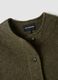 Green pure wool crew-neck gilet with oversized fit_5