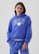 Crop sweatshirt with logo print and foil heart_0