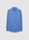 Slim Blue Cotton Blend Shirt_4