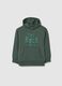 Children's oversized green pure cotton sweatshirt_0