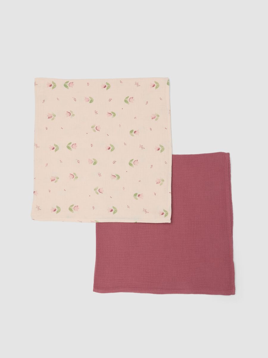 Bipack copertine rosa in puro cotone per neonata_0