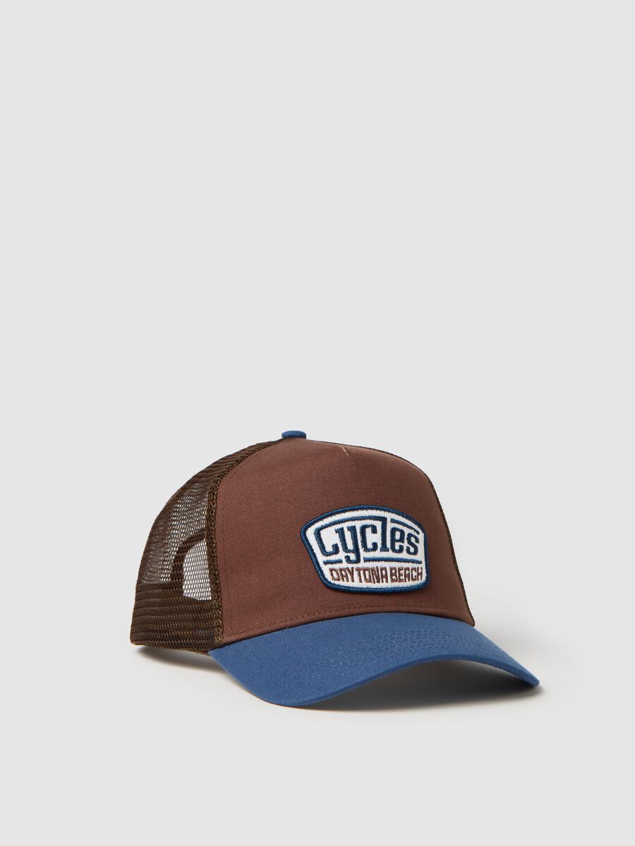 Brown cotton baseball cap OVS_0