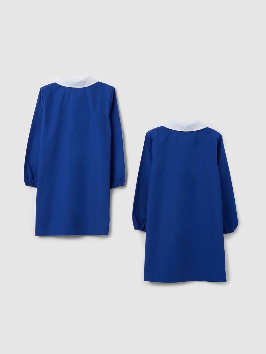 Children's multicolour cotton blend school smock_1