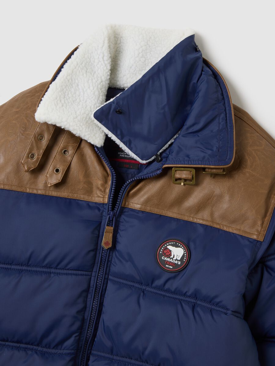 Multicoloured padded jacket with zip_1