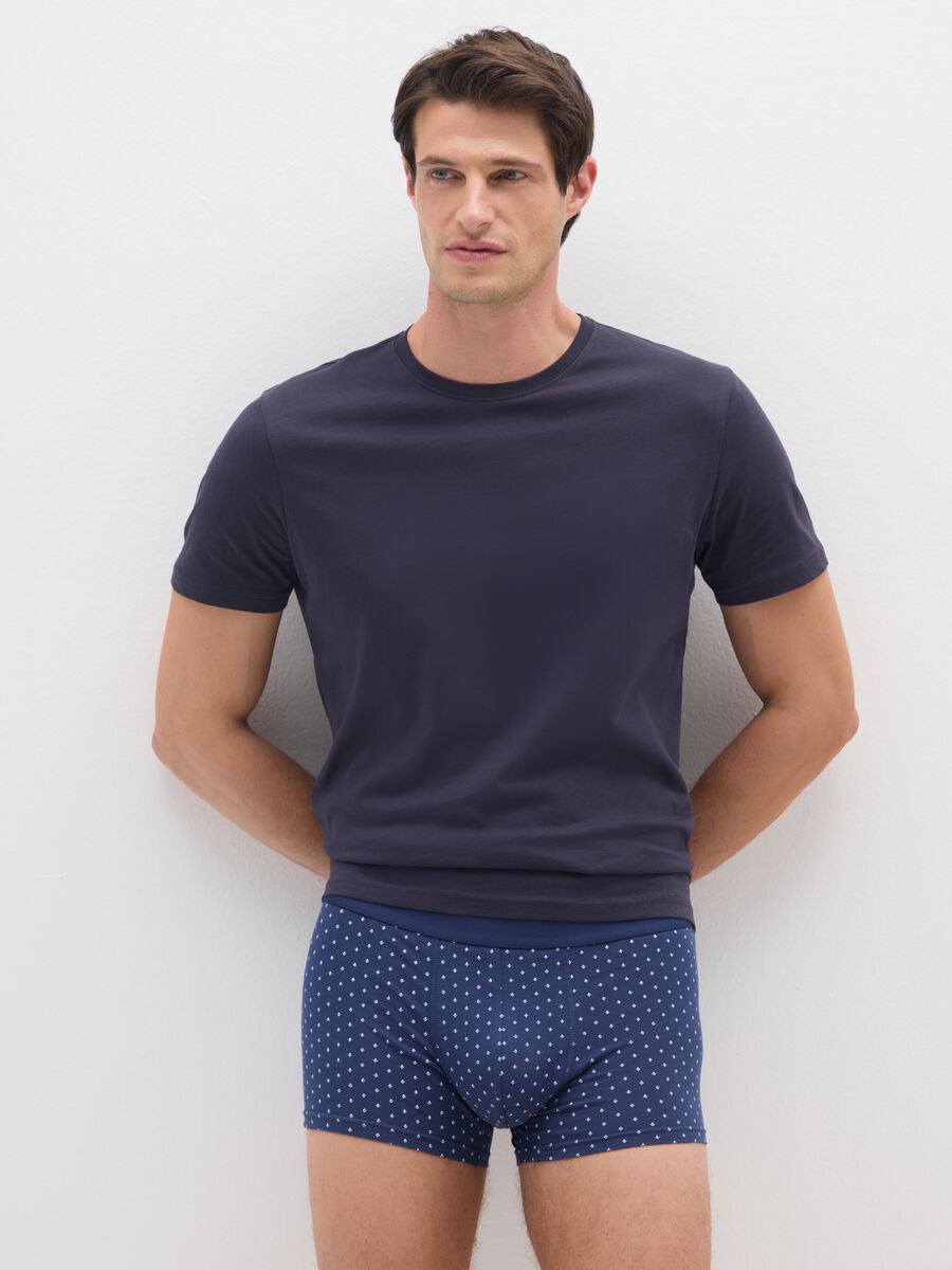 Tripack boxer in cotone elasticizzato multicolor regular fit_0