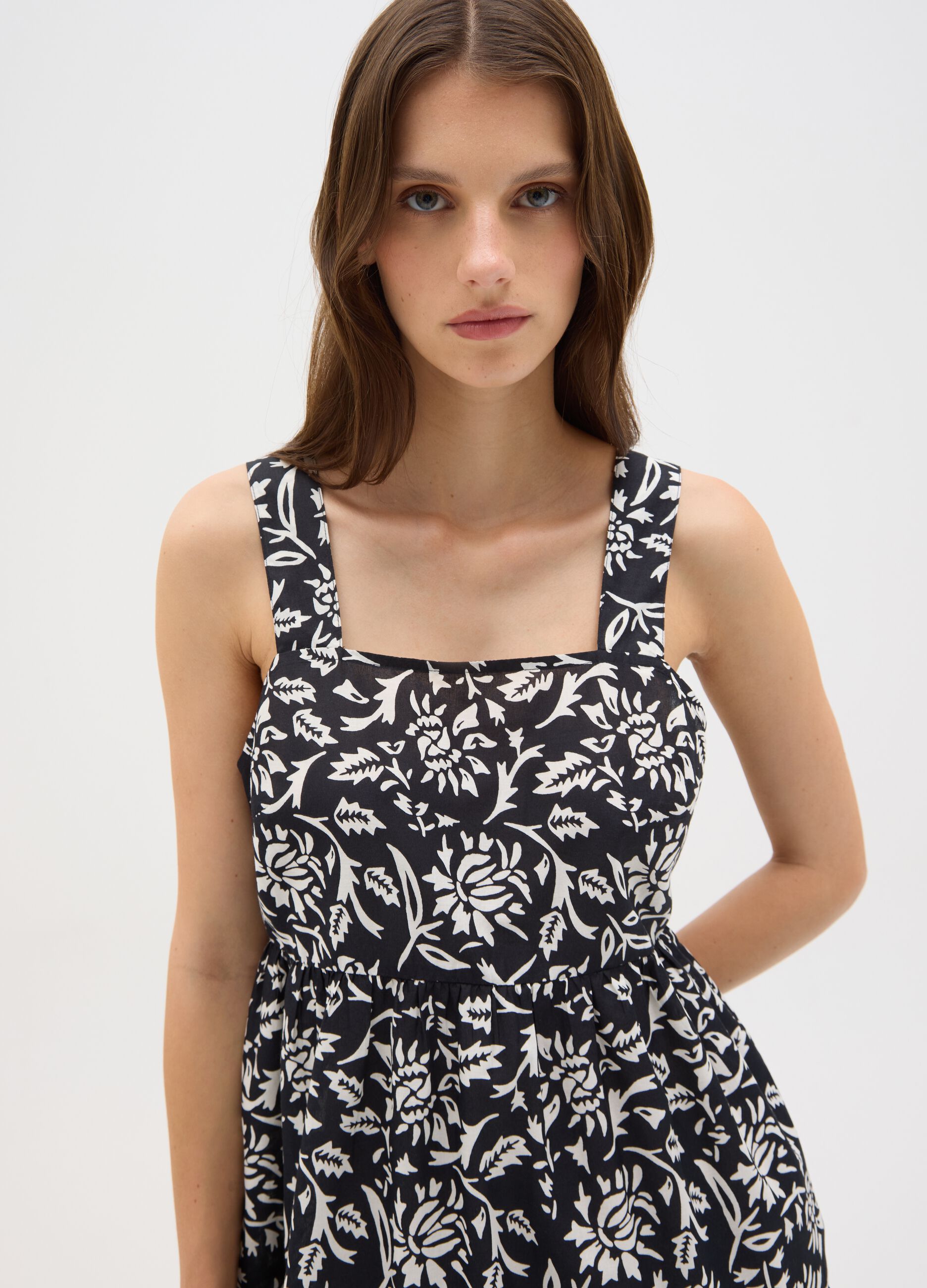 Women's multicolour pure cotton dress regular fit