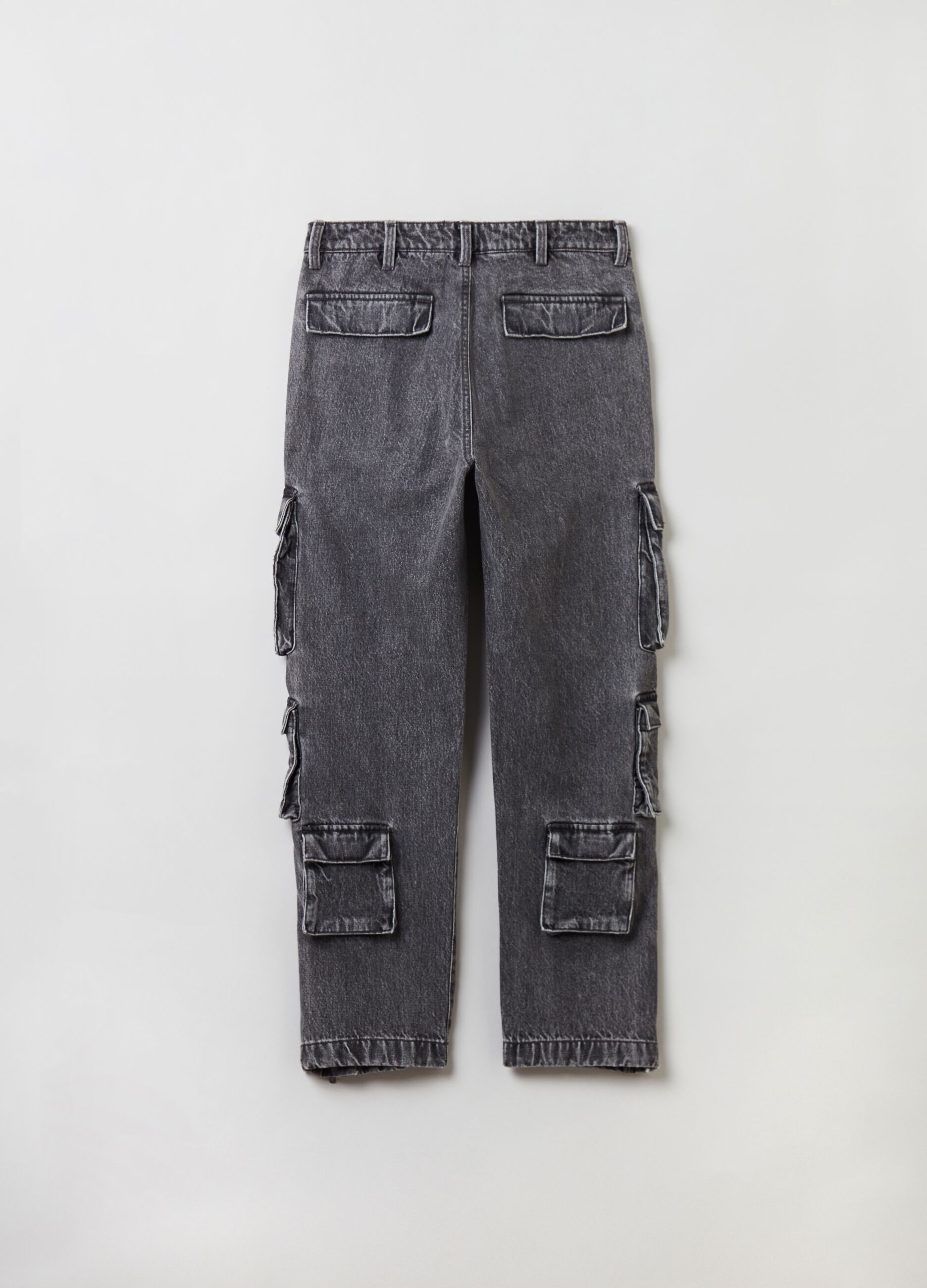 Multi Pocket Cargo Denim Vintage Grey_7