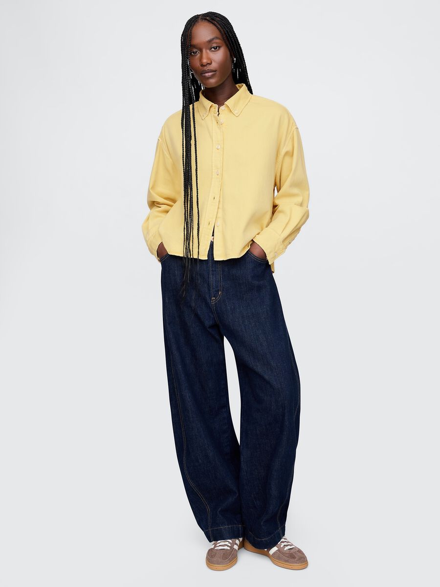 Camicia cropped gialla Gap_1