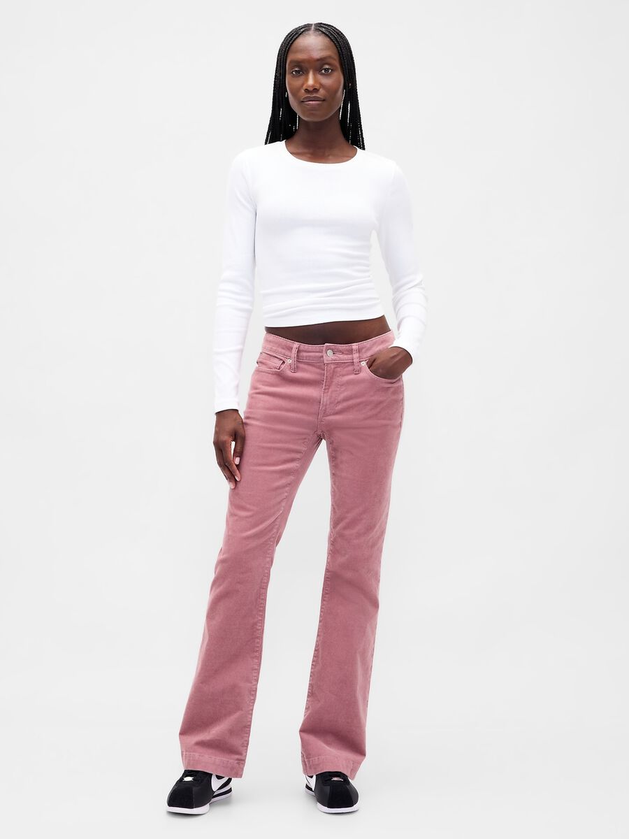 Regular fit pink stretch trousers_5