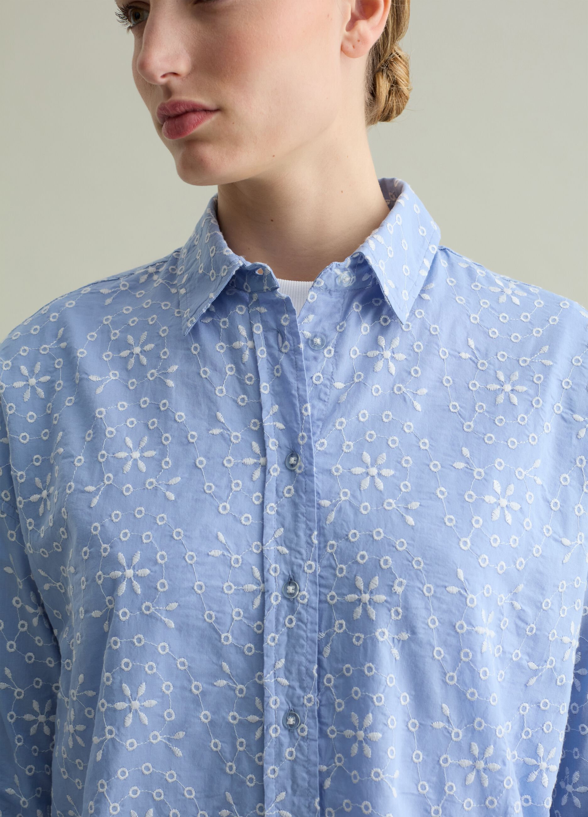 Camicia in pizzo sangallo