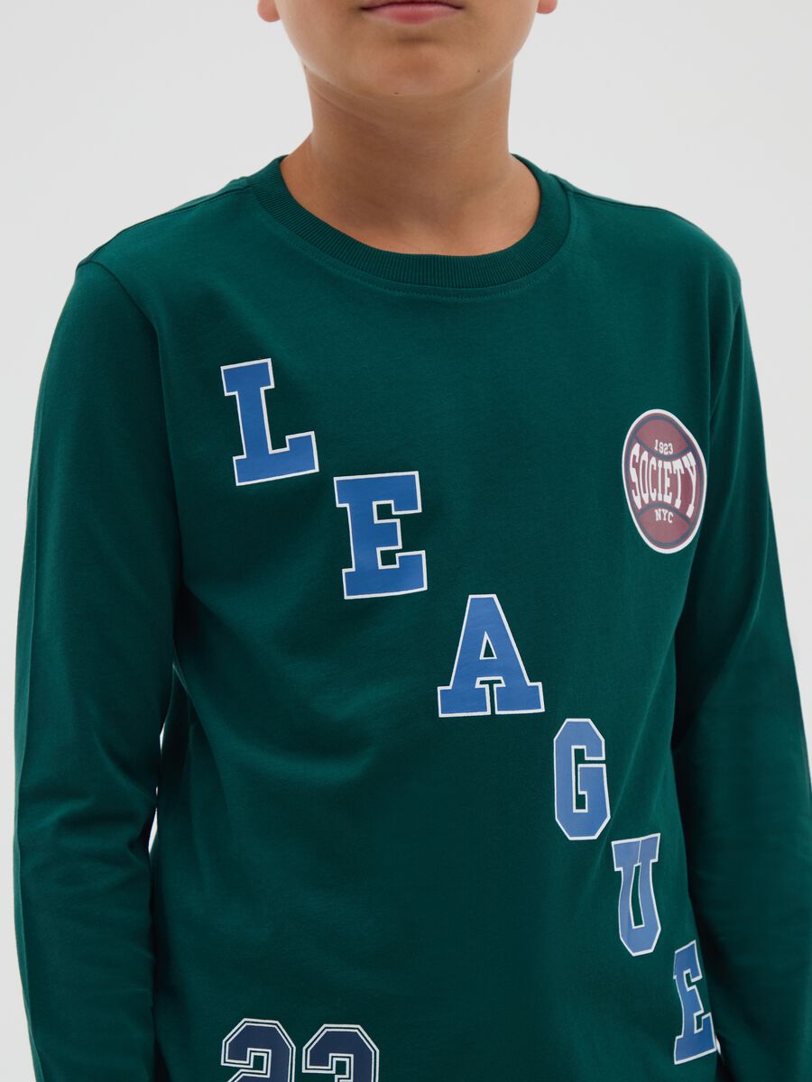 Boys' pure cotton green regular fit jumper_1
