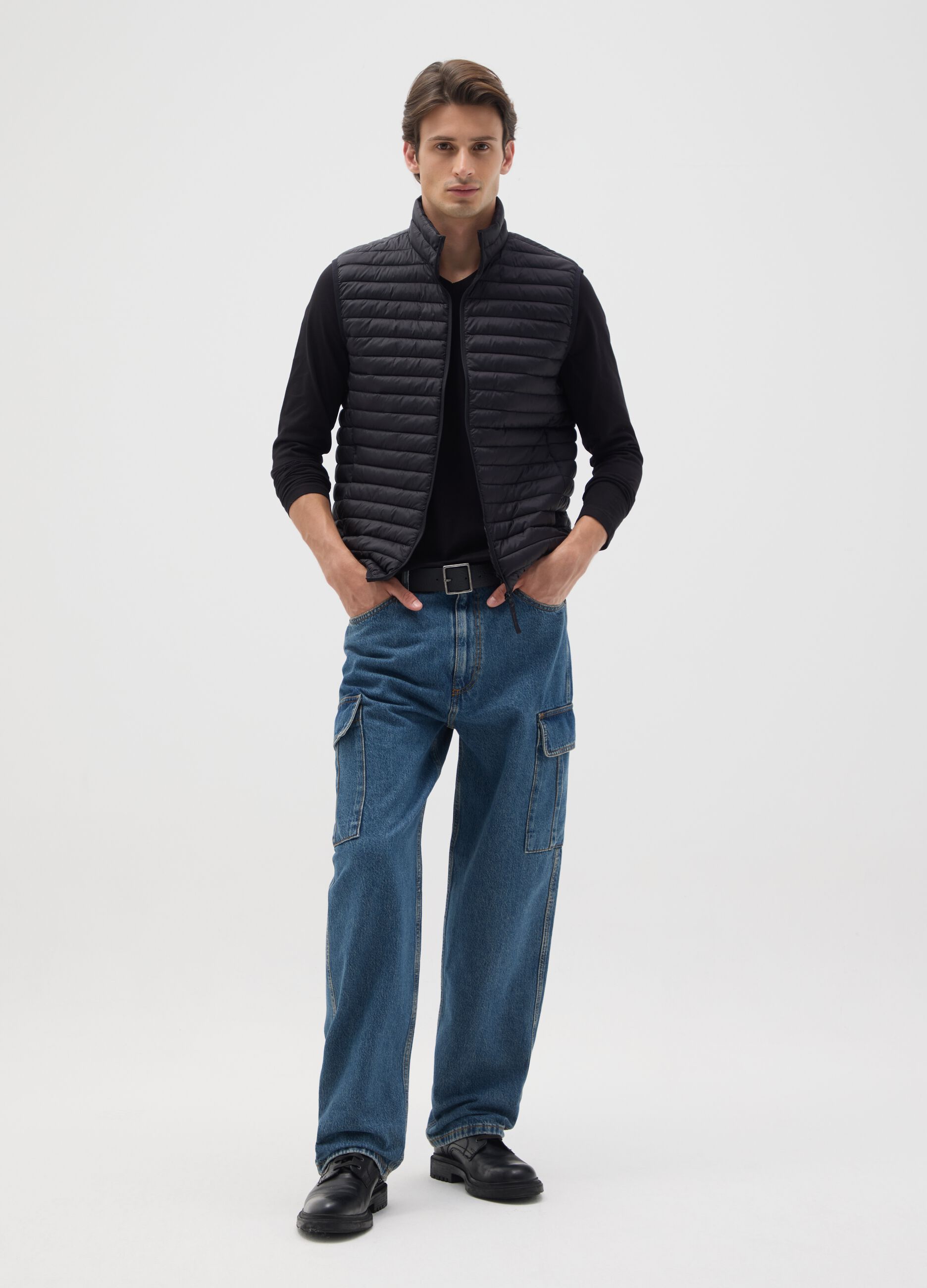 Gilet in nero regular fit