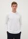 White long-sleeve t-shirt in stretchy cotton regular fit_0