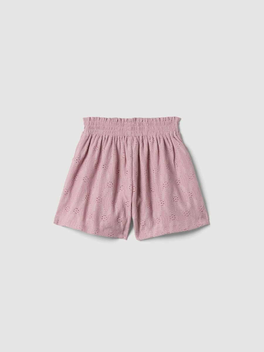 Girls&rsquo; pink stretch shorts with elasticated waist, regular fit_1