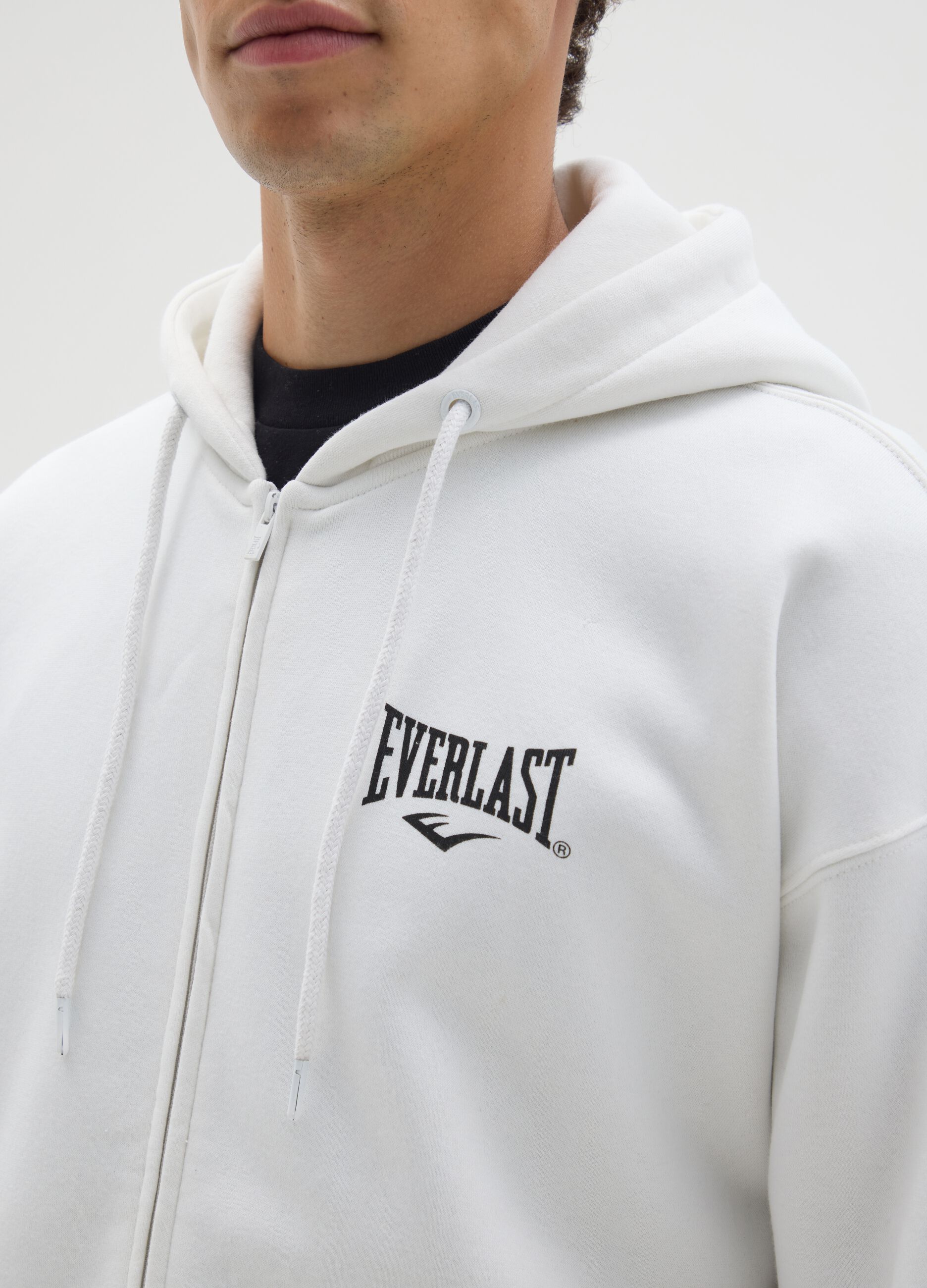 White Cotton Blend Sweatshirt