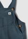 Salopette in puro cotone blu da neonato regular fit_2