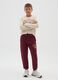 Boys' red pure cotton jogger trousers with regular fit_0