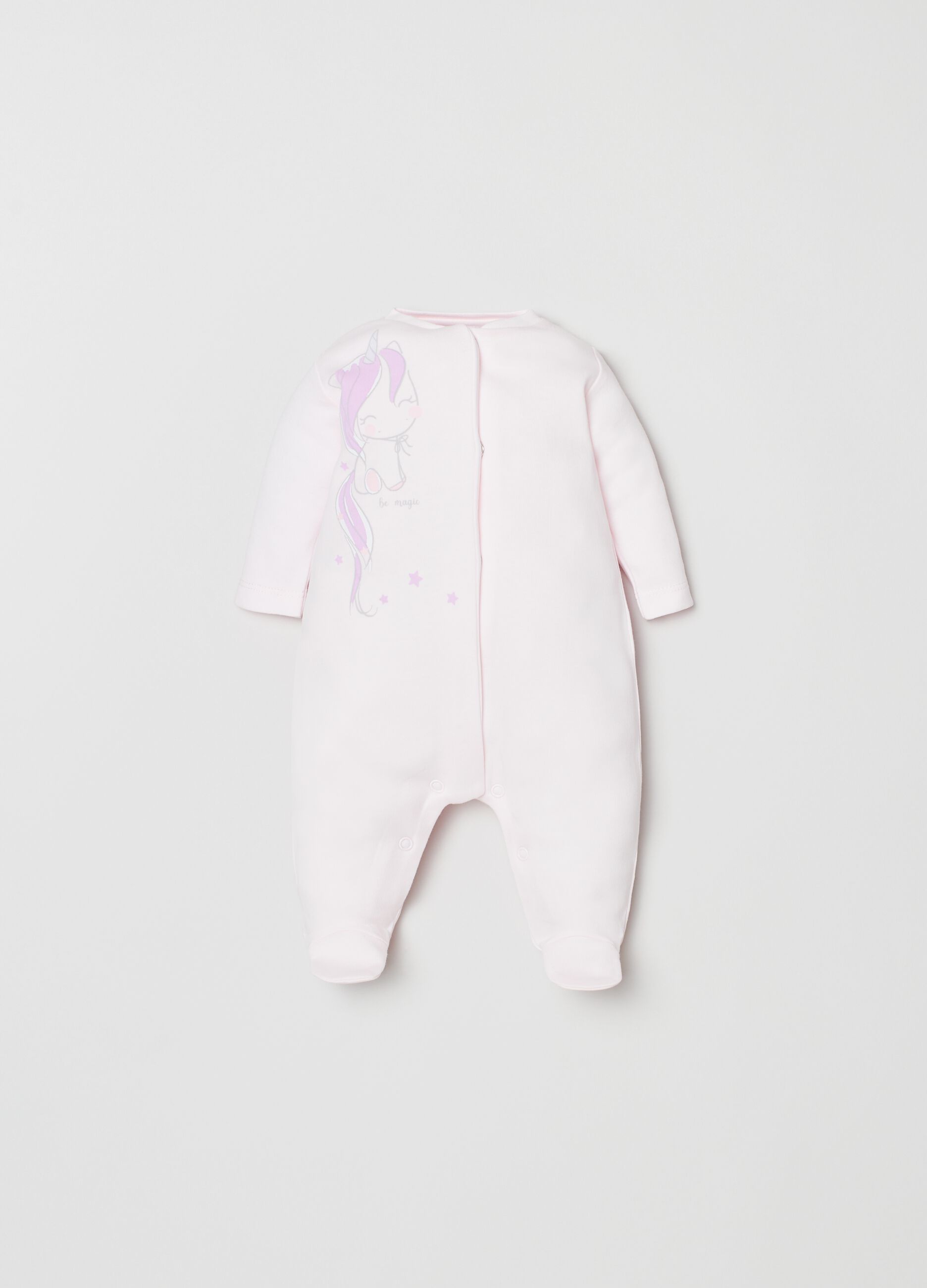 Onesie with unicorn print