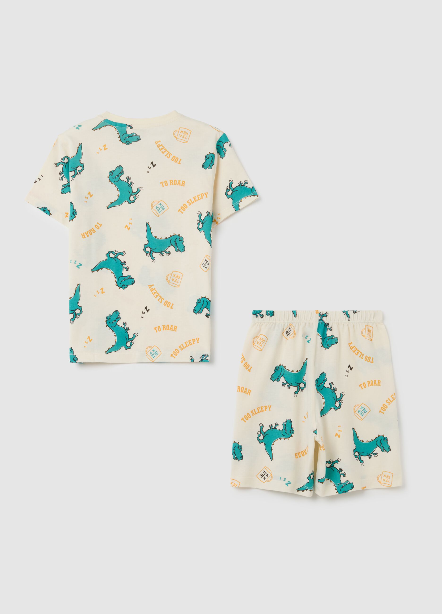 Pigiama da bambino in puro cotone multicolor regular fit