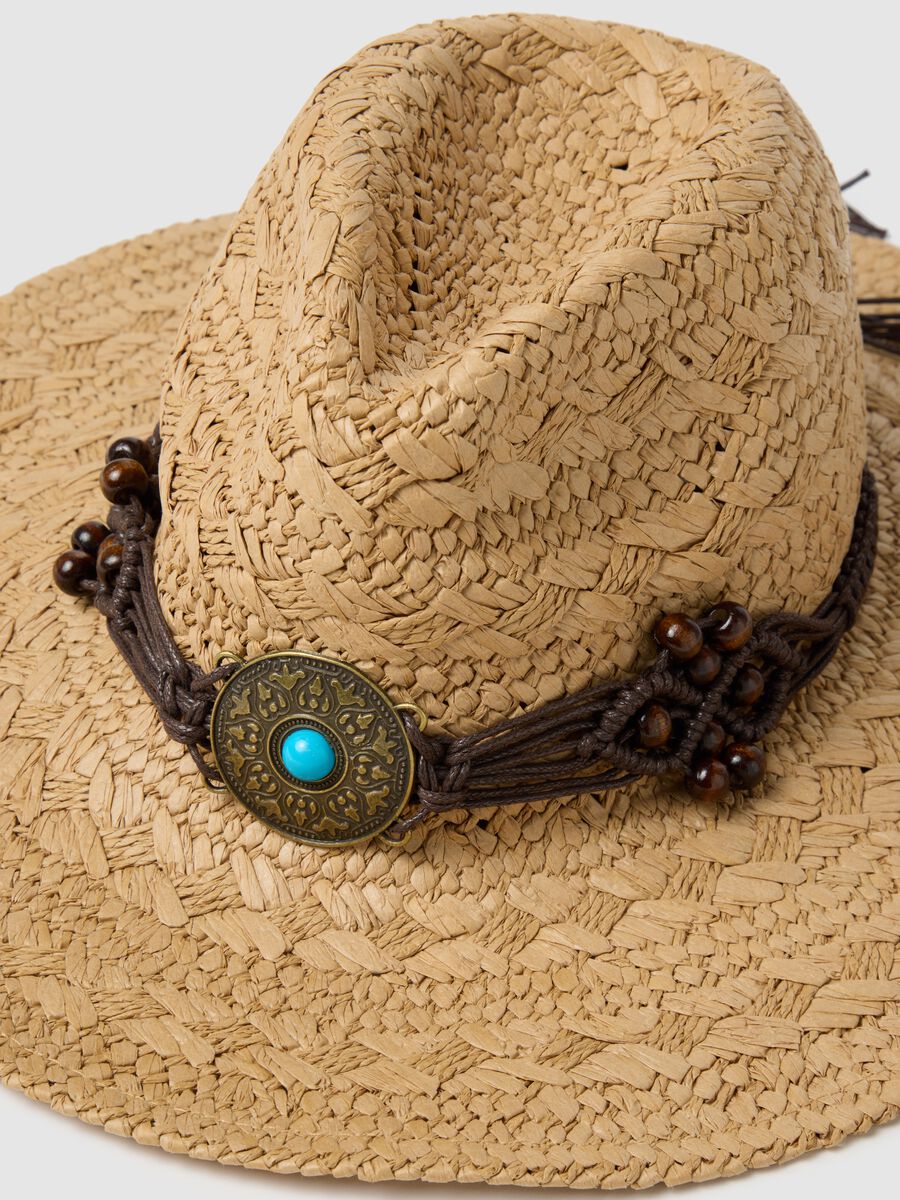 Women's hat in pure beige paper_2