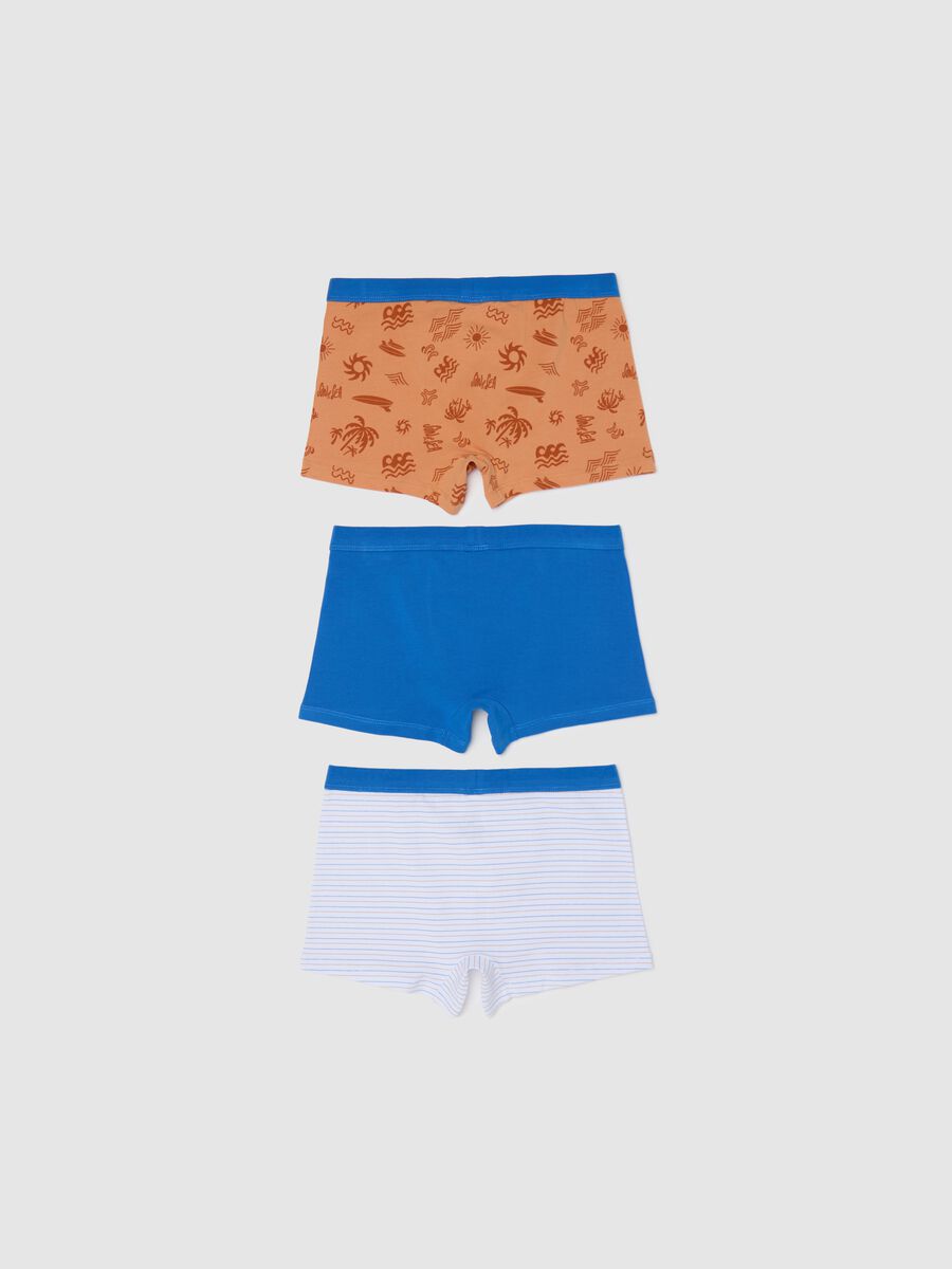 Boxer da bambino in cotone elasticizzato multicolor regular fit_1