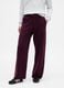 Women's Purple Cotton Blend Trousers_1