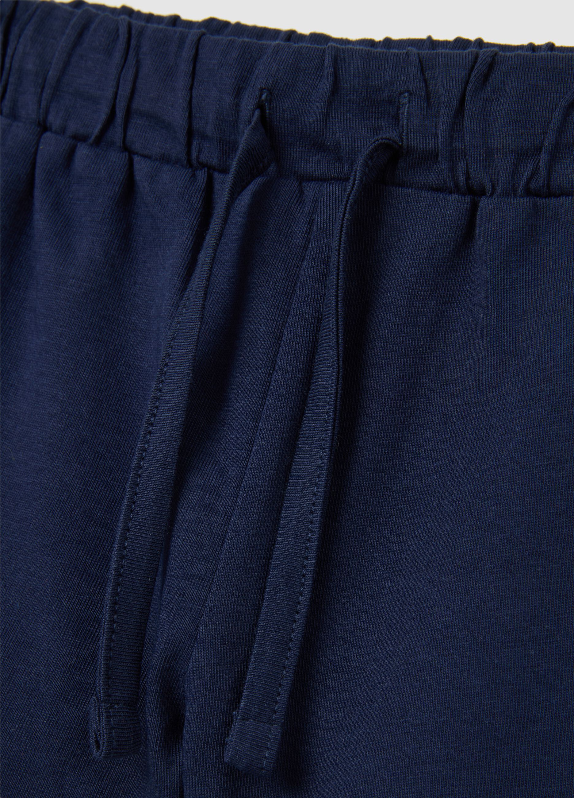 Girls’ blue shorts in 100% cotton with regular fit