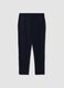 Blue regular-fit stretch cotton trousers_2