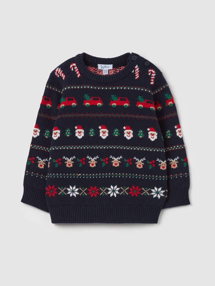 Christmas jumper with jacquard designs_0