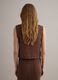 Brown regular-fit gilet with openwork design_3