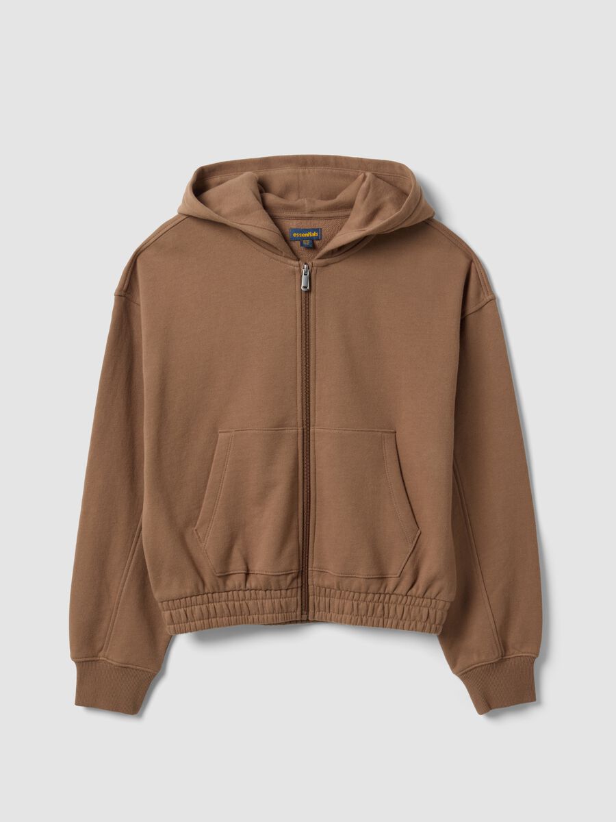 Felpa marrone con cappuccio in cotone organico_4