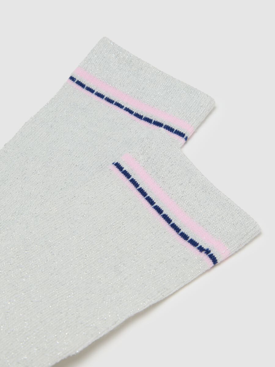 Short white socks with colourful details_1