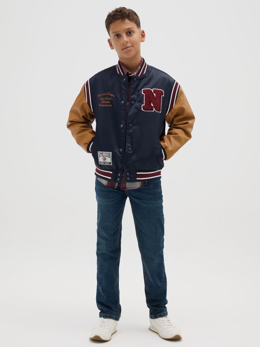 Jeans da ragazzo in denim blu regular fit_1