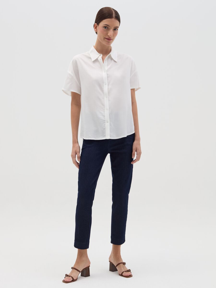 Cropped jeggings with splits_0