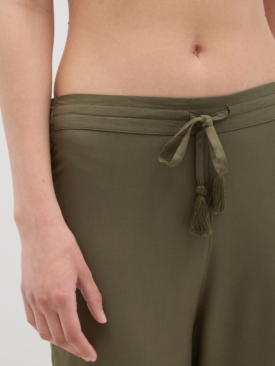 Long Green Viscose Trousers_3