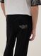 Black cotton and viscose mix regular fit jogger trousers for boys_2