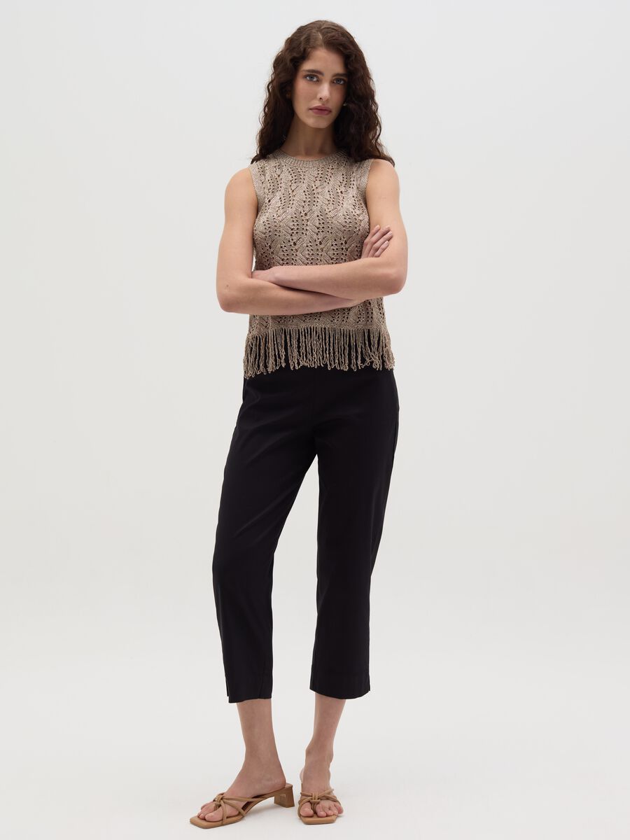 Lurex tank top with fringes_1