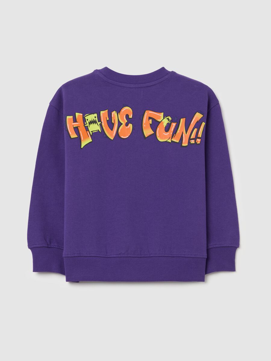 French terry sweatshirt with monster embroidery_1