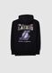 Children's black cotton blend sweatshirt regular fit with Lakers logo_4