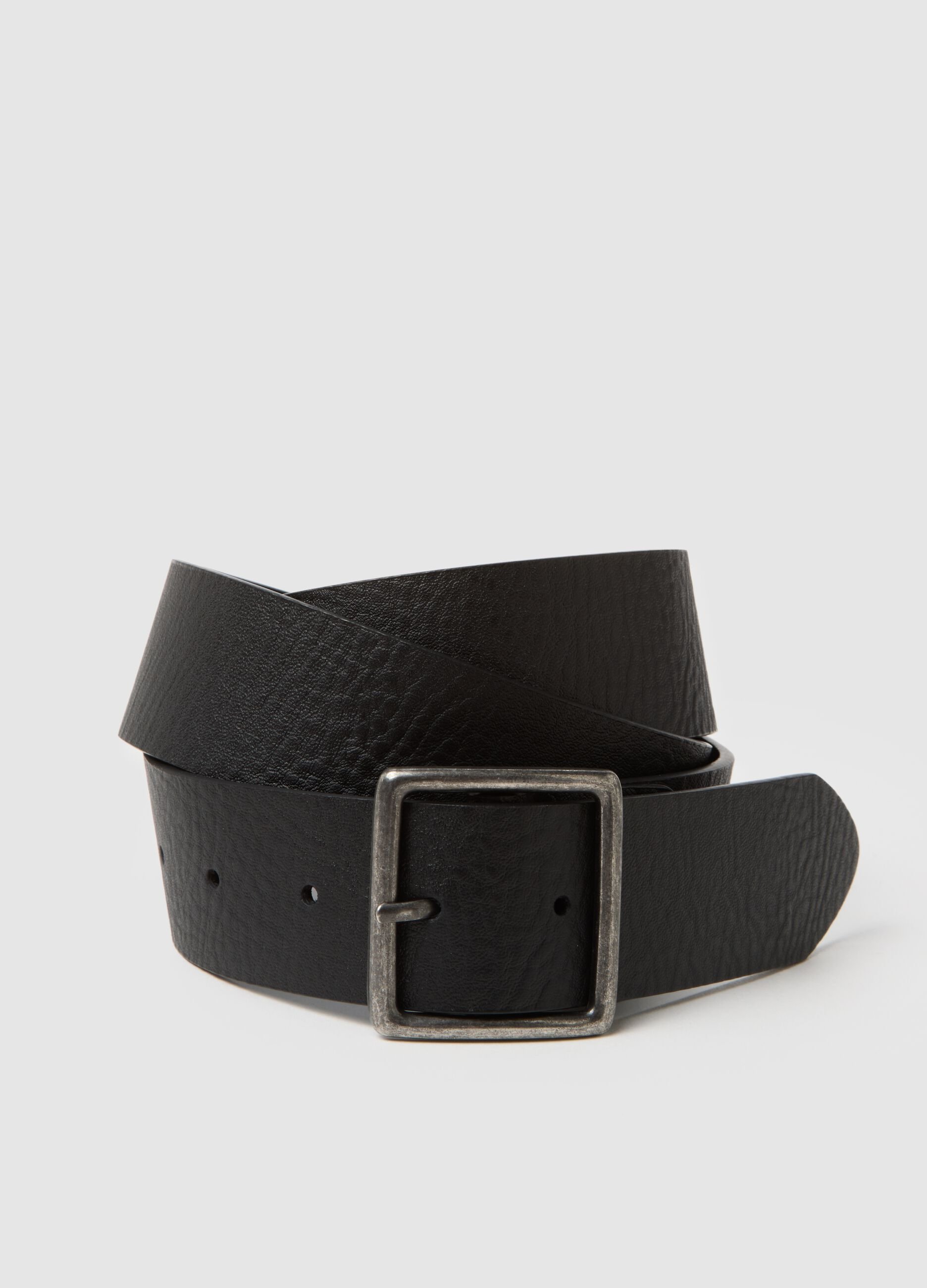 Black Genuine Leather Belt