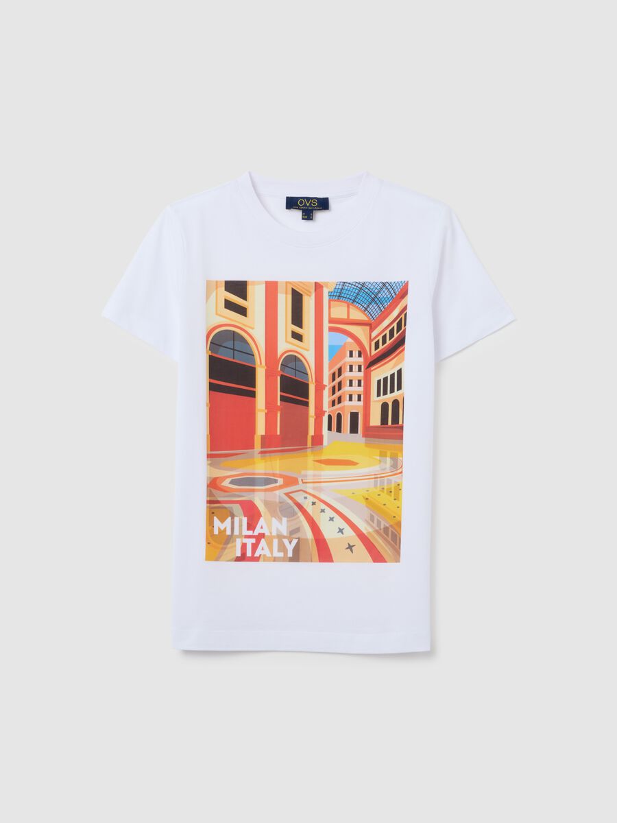 Women's pure cotton white regular fit T-shirt_0