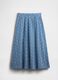 Pure cotton midi skirt with floral pattern_4