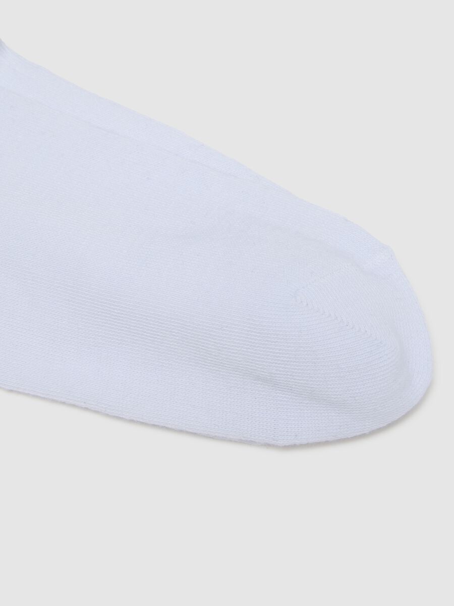 Set of white stretch fabric socks_2