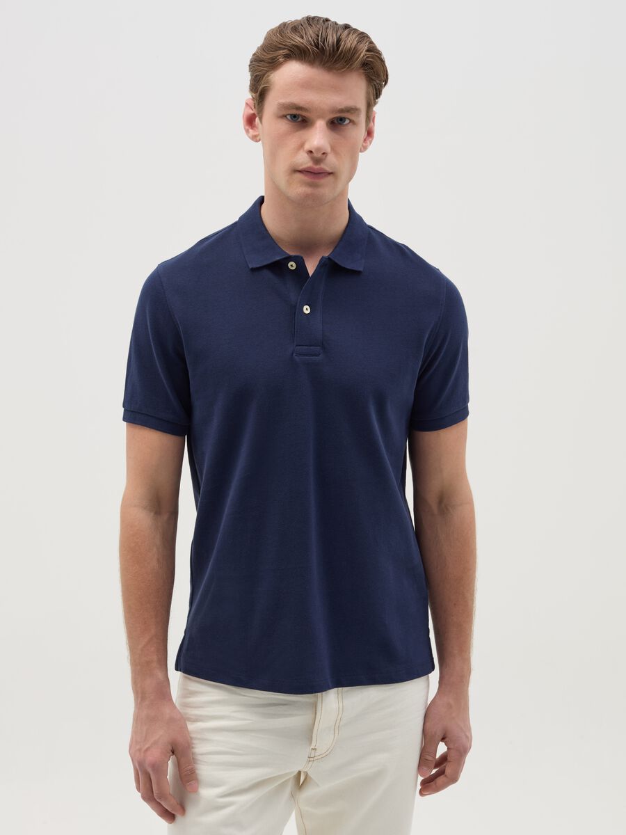 Polo shirt in organic cotton piquet_0