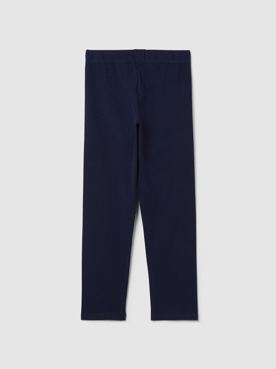 Blue three-quarter stretch leggings_4