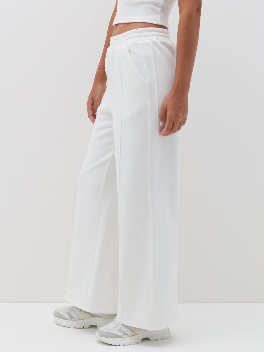 Wide-leg trousers in fleece_2