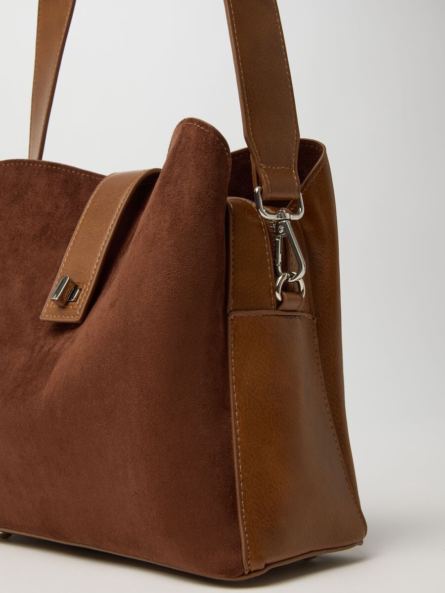 Brown shoulder bag with zip_2