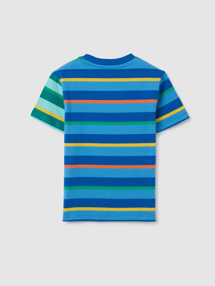 T-shirt da bambino in puro cotone multicolor regular fit_1