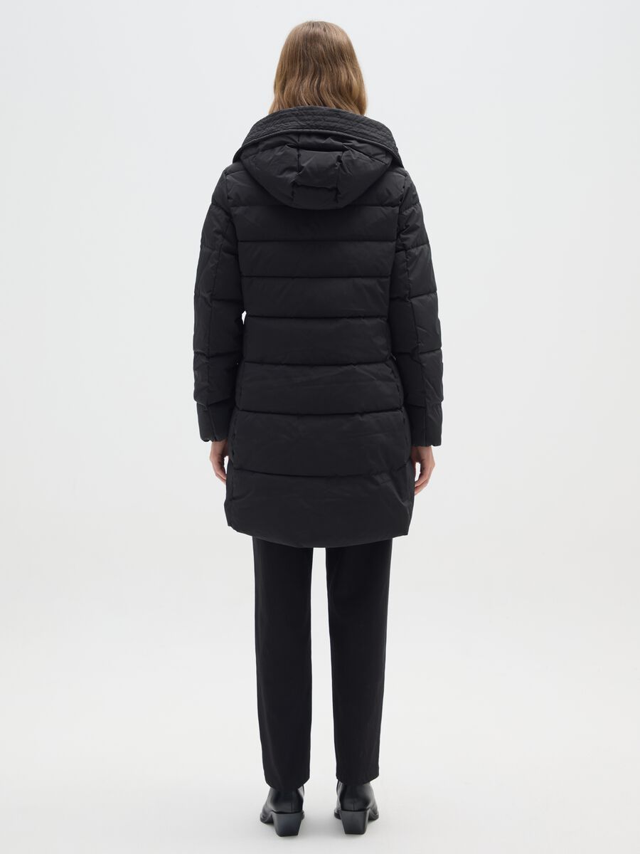 Black padded jacket with hood_2
