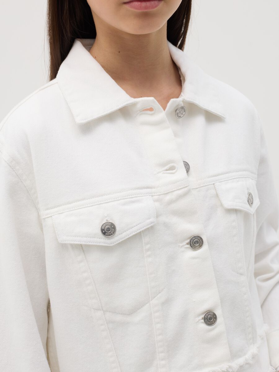 Cropped-fit denim jacket_1